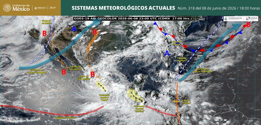 Boris intensifica el temporal: alertan por lluvias torrenciales en varios estados la noche del lunes