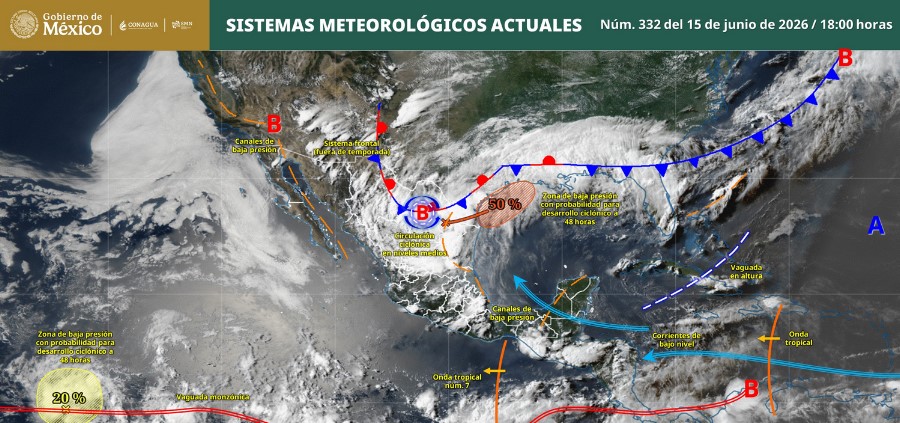 México enfrentará una noche con lluvias: checa el pronóstico del SMN para las próximas horas