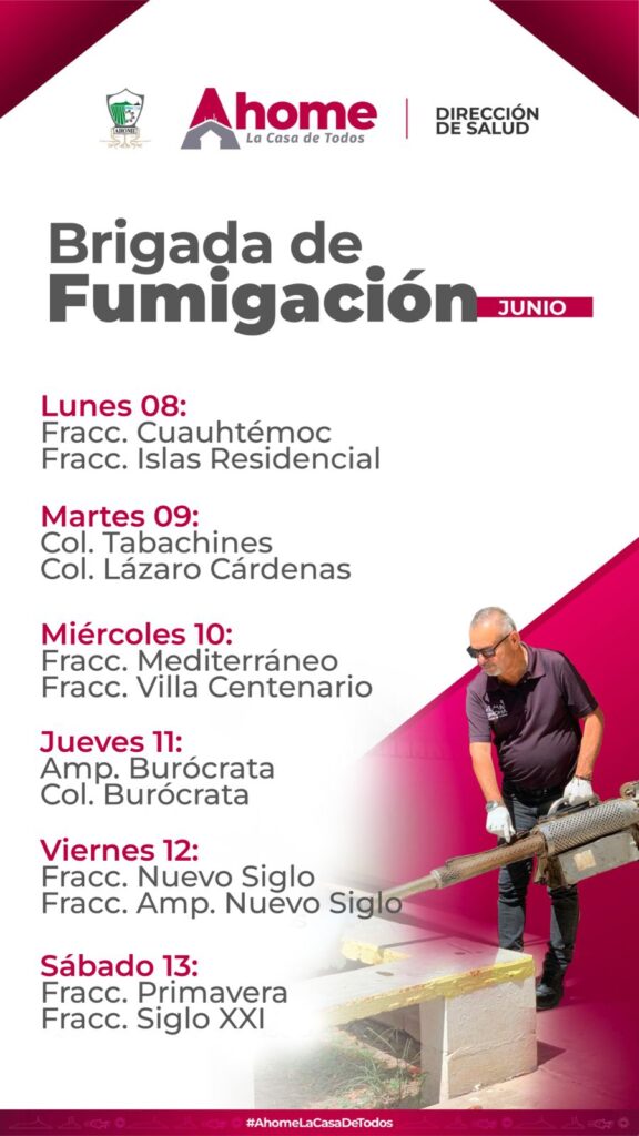 Estas colonias de Los Mochis serán fumigadas esta semana