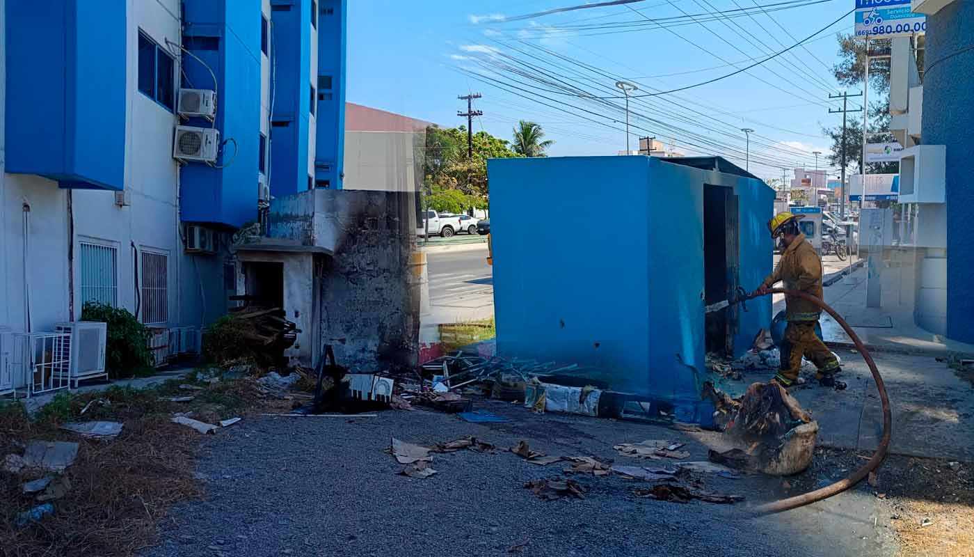 Bomberos combaten conato de incendio en Mazatlán