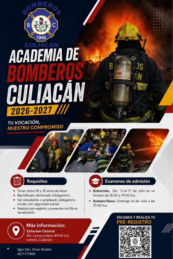 Convocatoria del Cuerpo de Bomberos de Culiacán