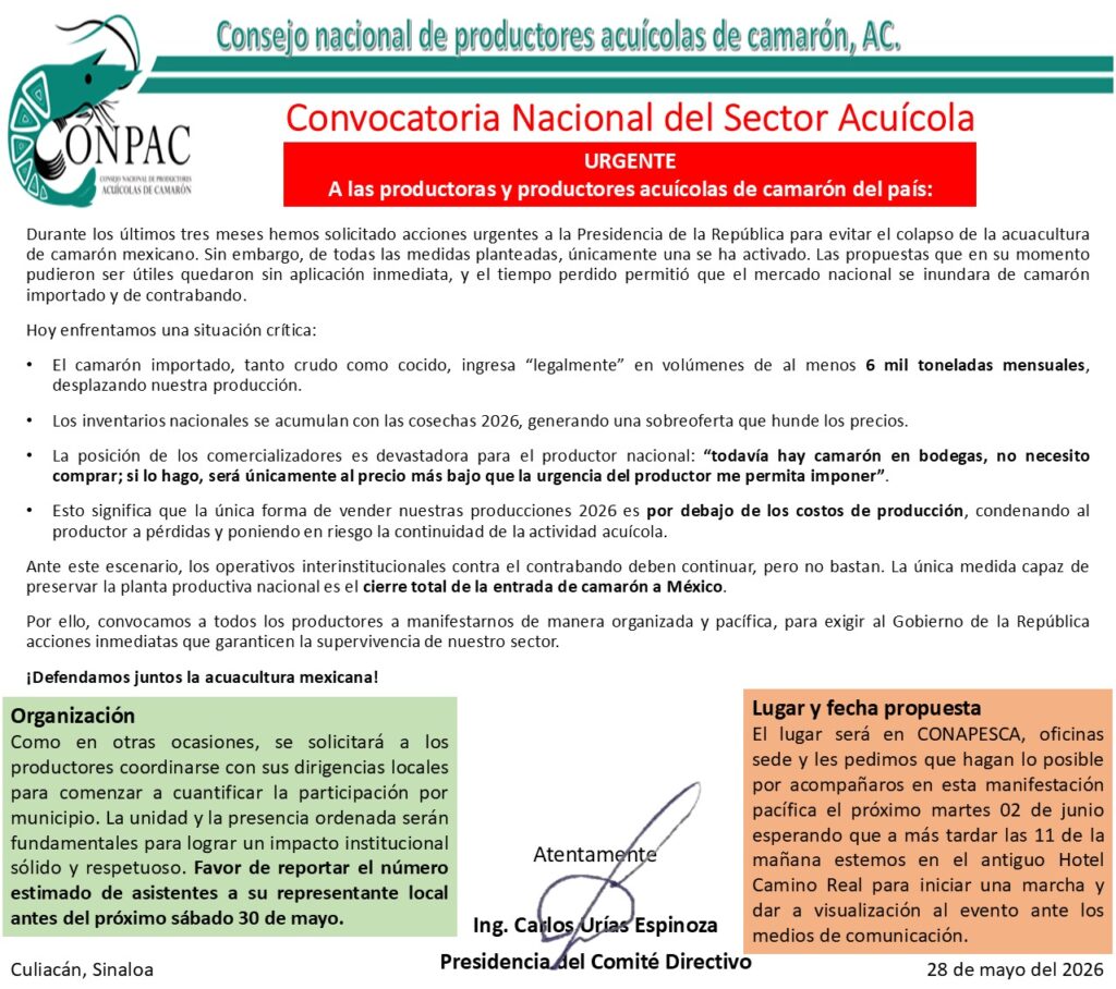 Imagen informativa sobre convocatoria a protesta