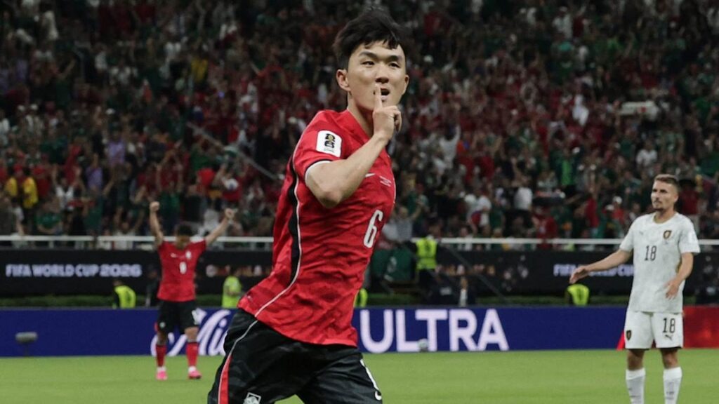 Corea del Sur en su partido contra República Checa.