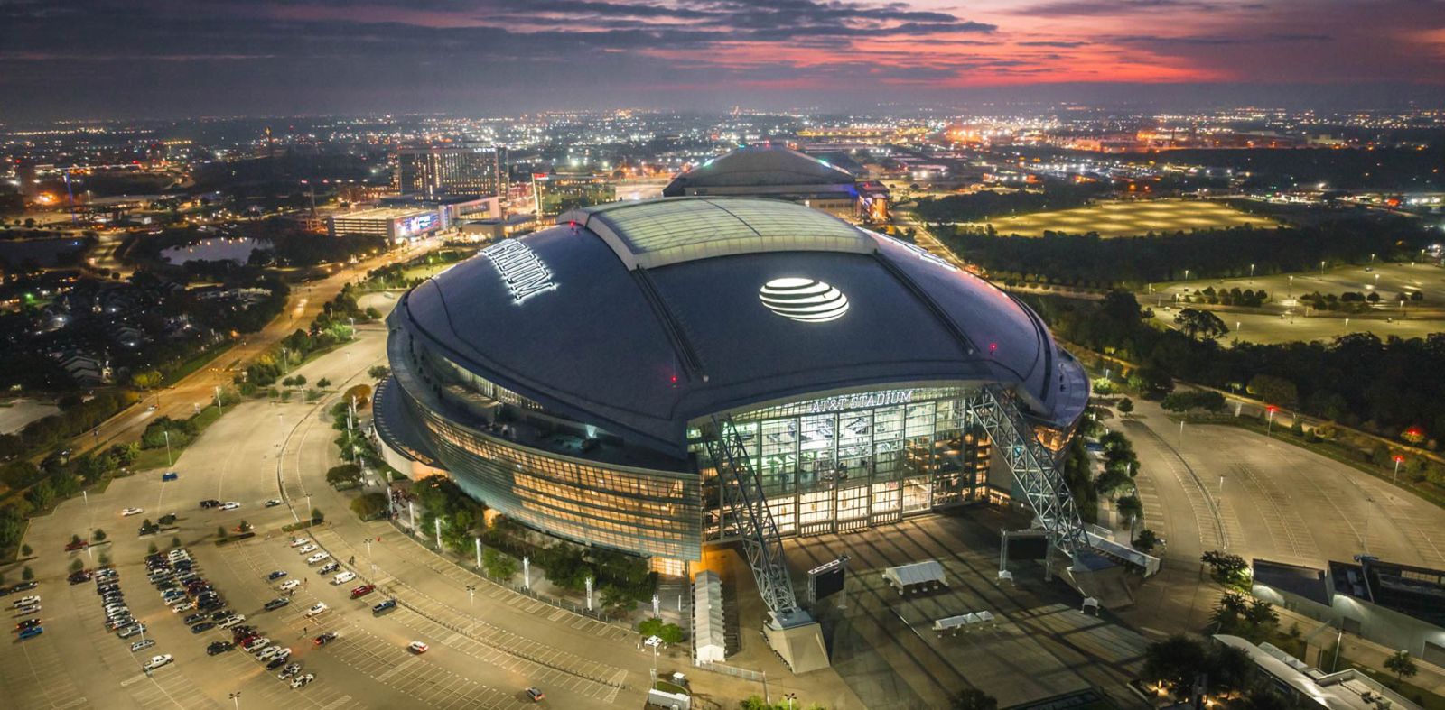 Vista aérea del Dallas Stadium.