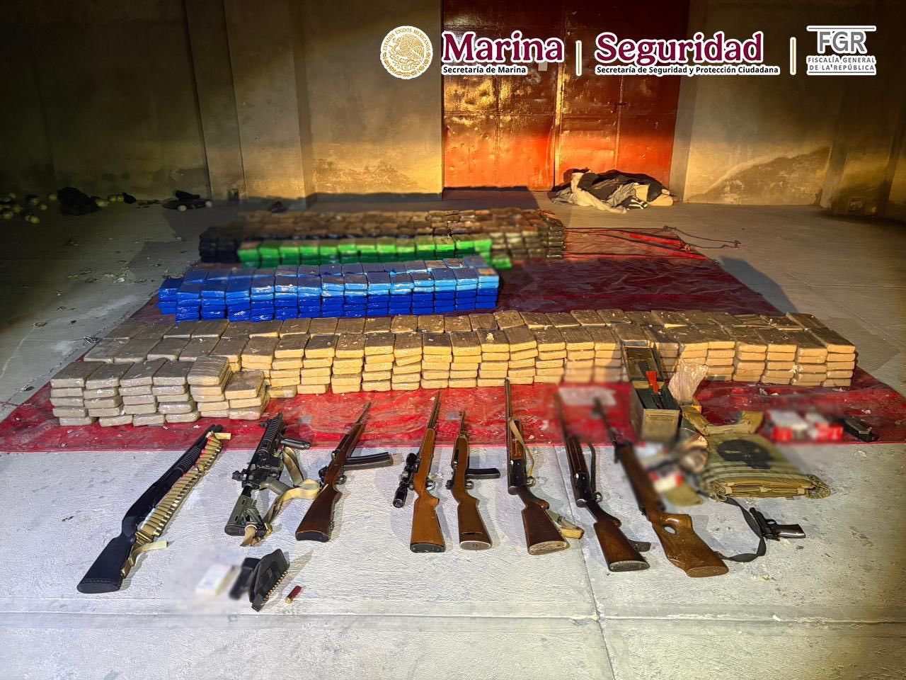 Aseguran más de 3 toneladas de cocaína durante operativos en Tlaxcala y Guerrero; hay 5 detenidos