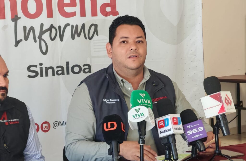 Édgar Barraza Castillo, presidente estatal de la Coordinación Estatal de los Comités de Defensa de la Cuarta Transformación en Sinaloa.