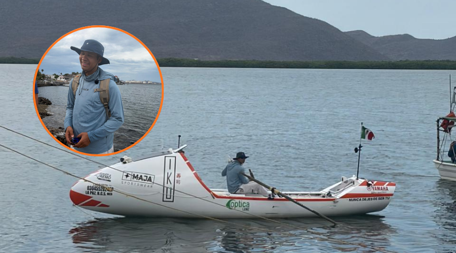 Gerardo Alberto Orduño Beltrán logra cruzar en remo el Golfo de California