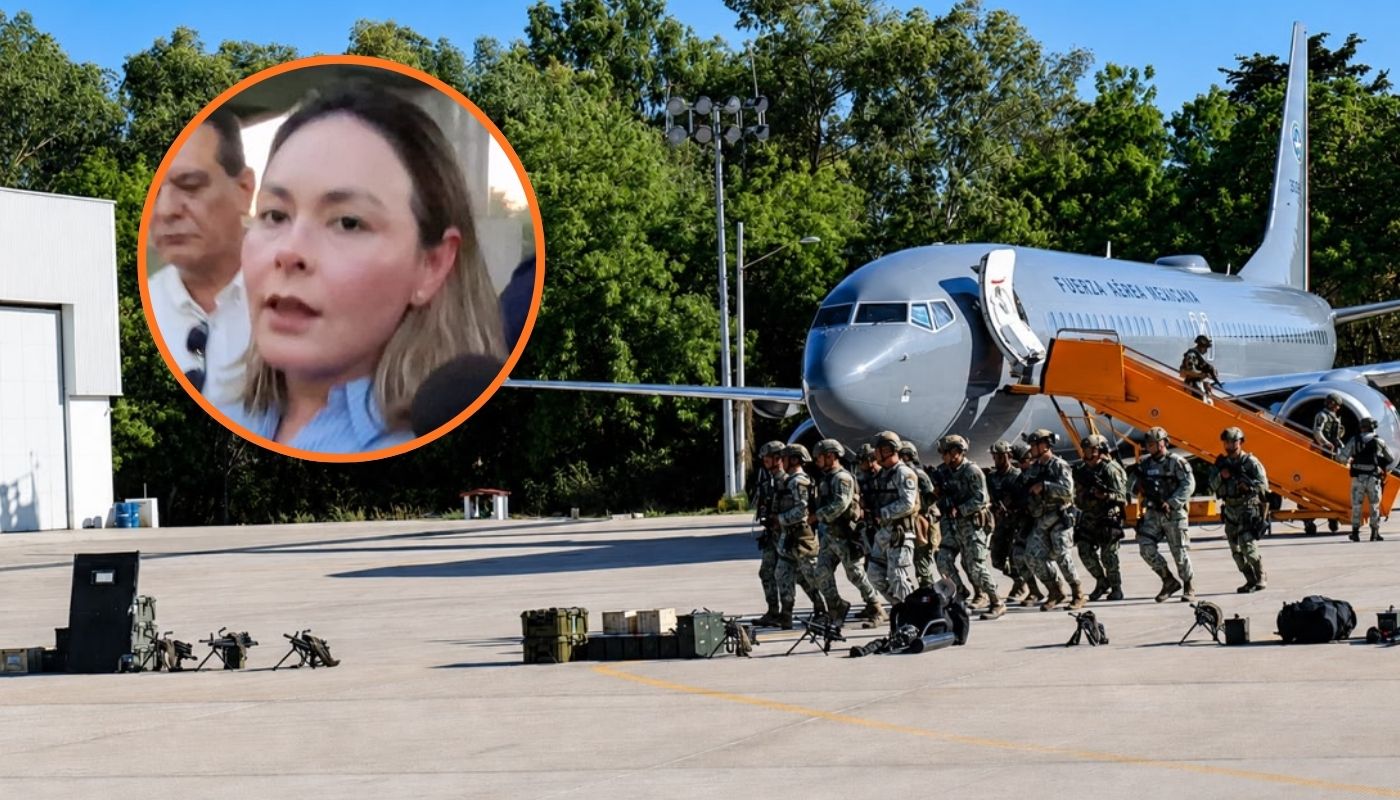Fuerzas especiales con avión y la gobernadora Yeraldine Bonilla