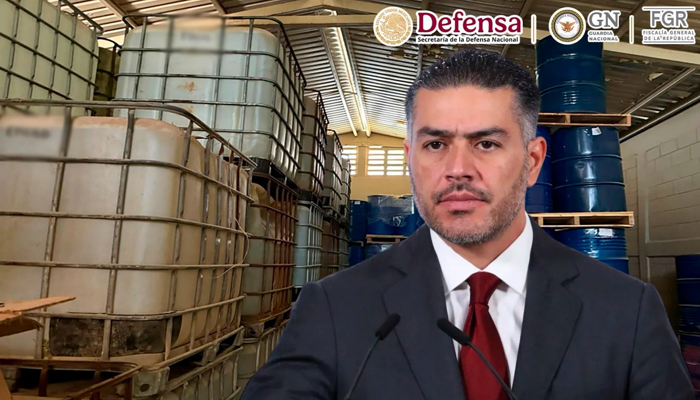Omar García Harfuch y metanfetamina líquida
