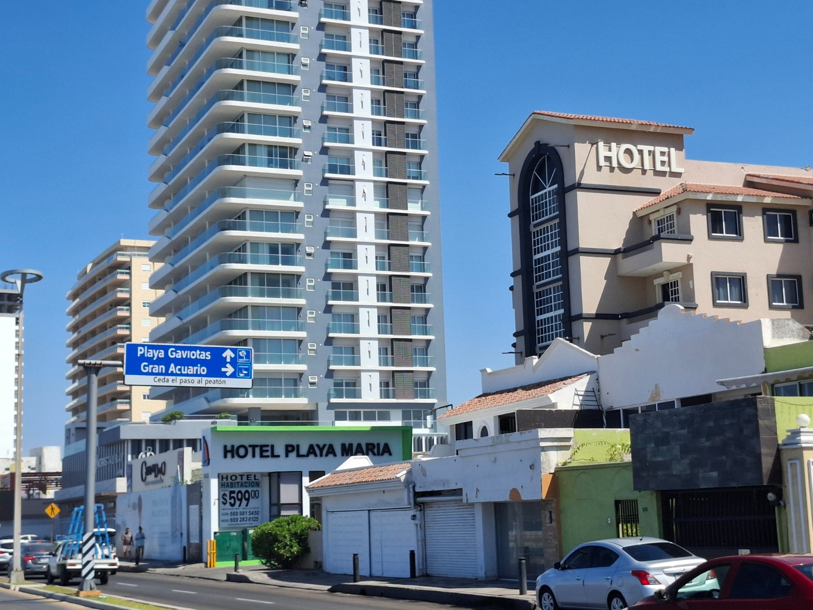 Zona de hoteles en Mazatlán.