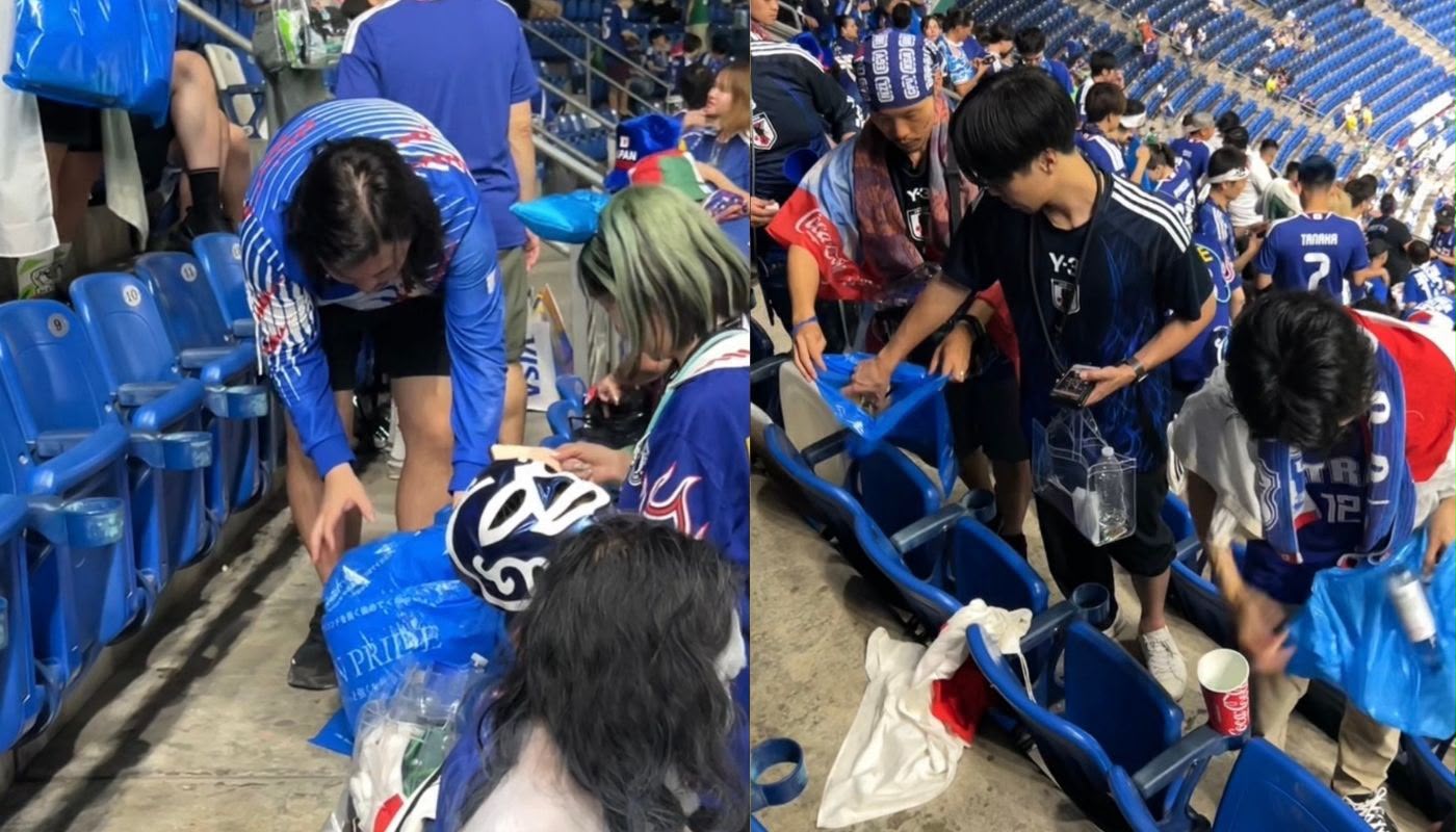 Japoneses limpian estadio Monterrey