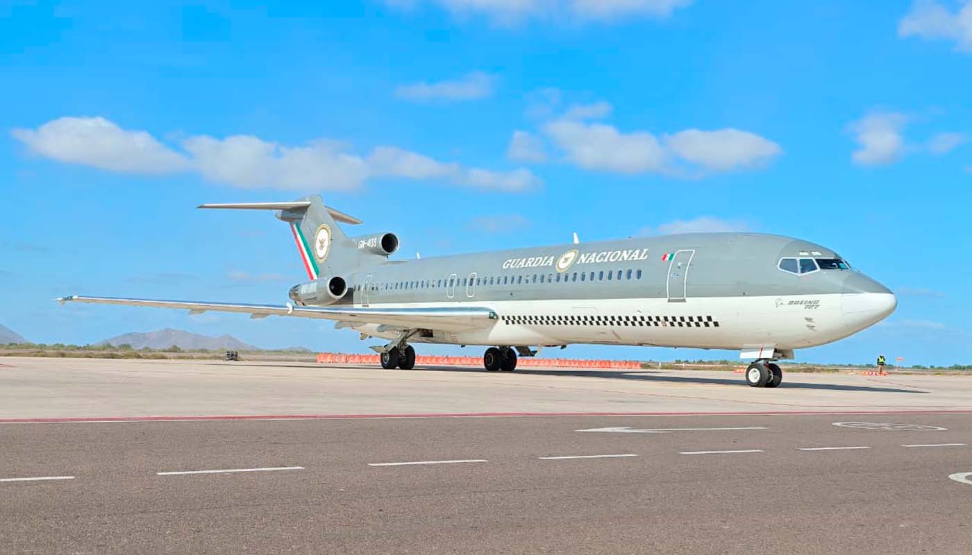 Llegan en avión elementos de Guardia Nacional a Los Mochis
