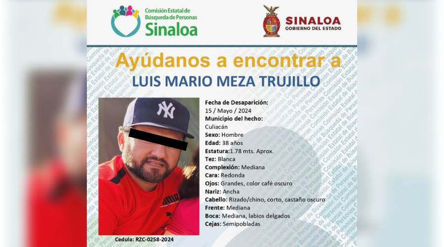Ficha de búsqueda de Luis Mario