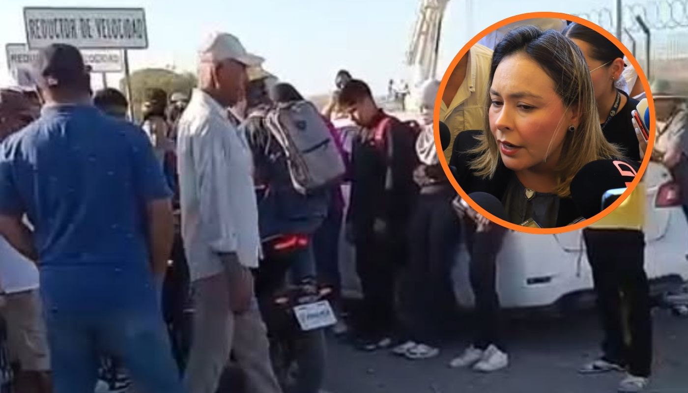 Manifestaciones con personas y un circulo de la Gobernadora de Sinaloa