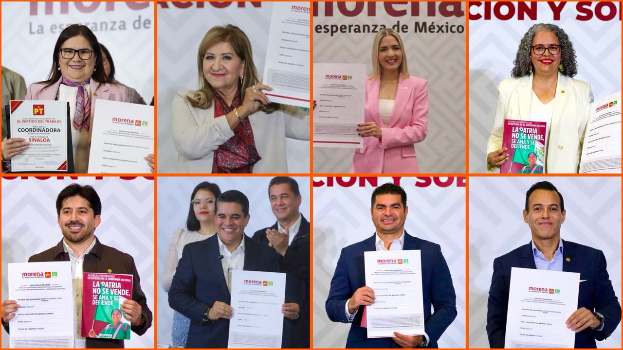 Políticos a competir por la Coordinación Estatal en Defensa de la Transformación y Soberanía Nacional por Sinaloa.