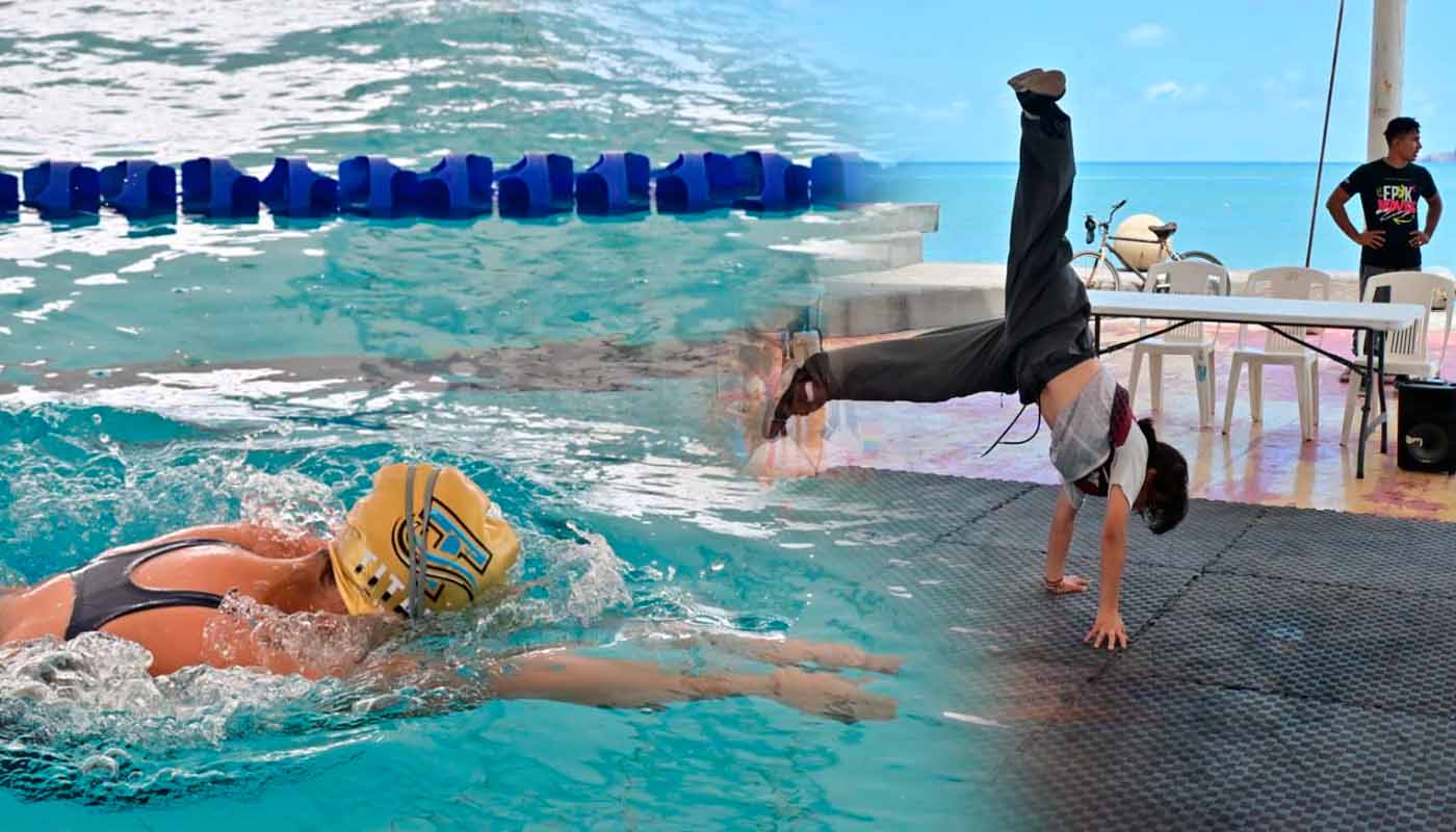 Natación y break dance en Mazatlán