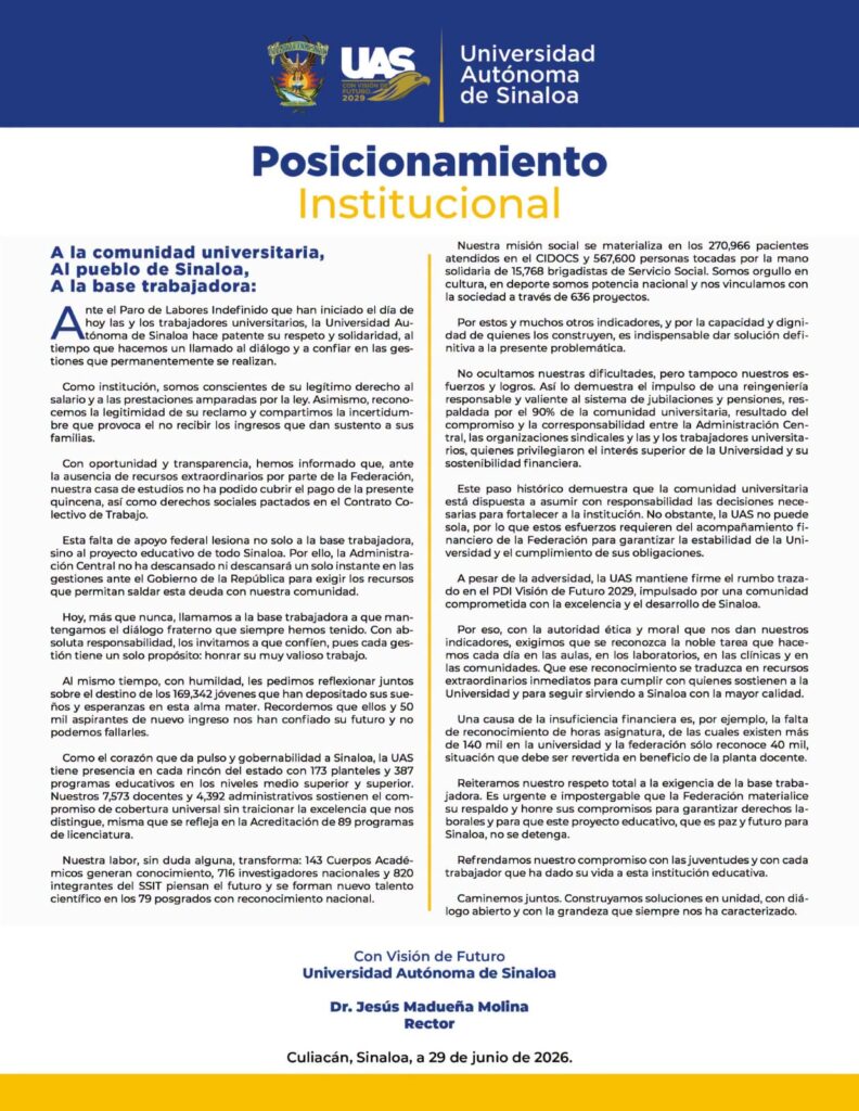 Documento con información