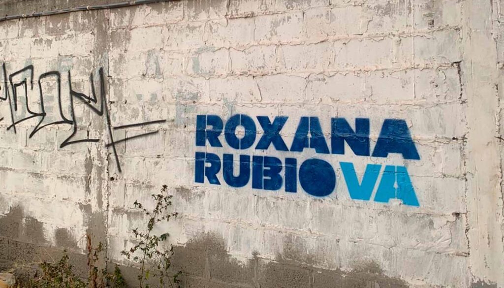 Pinta a favor de Roxana Rubio