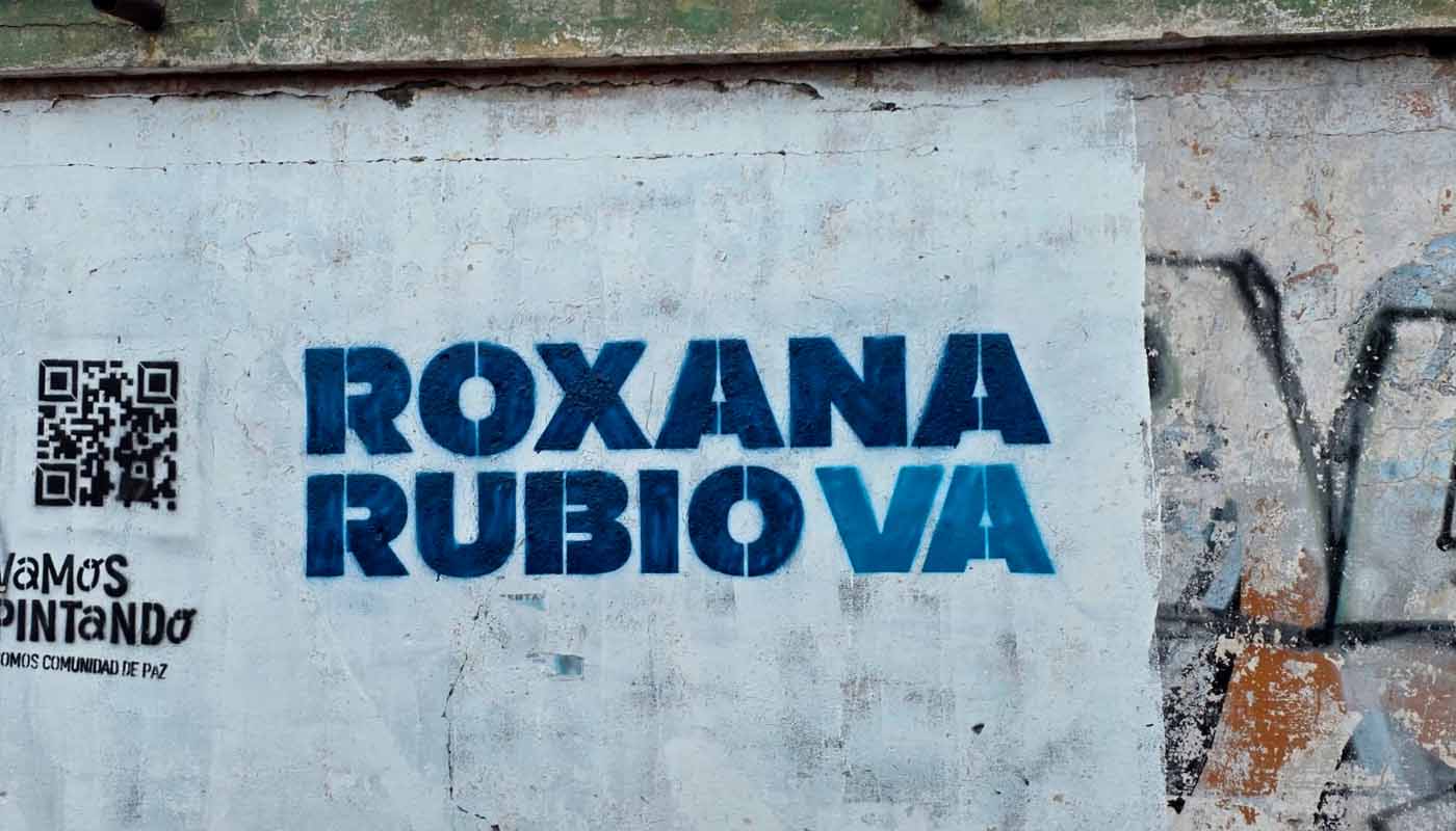 Pinta a favor de Roxana Rubio