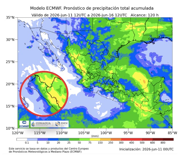 Areas verde desde el mapa de México