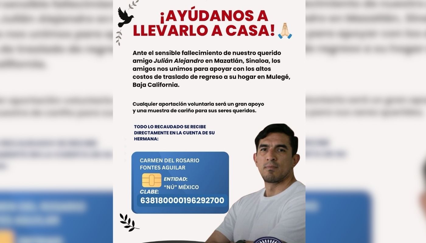 Anuncio con imagen de Alejandro y una cuenta de banco
