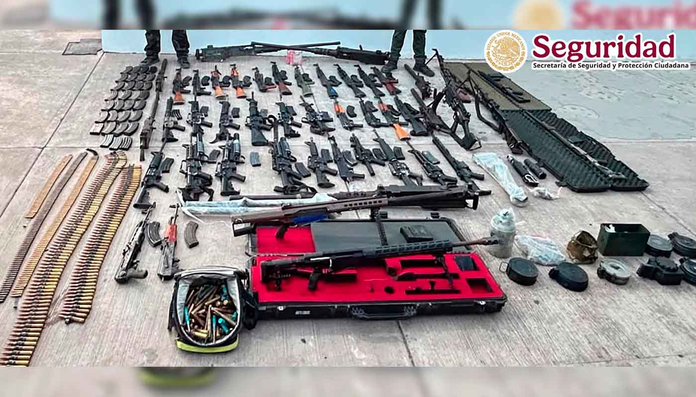 Armas aseguradas en Sinaloa