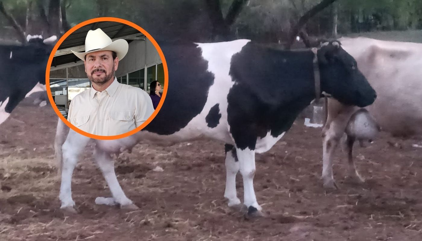 Vaca junto a José Alfredo Sáinz Aispuro