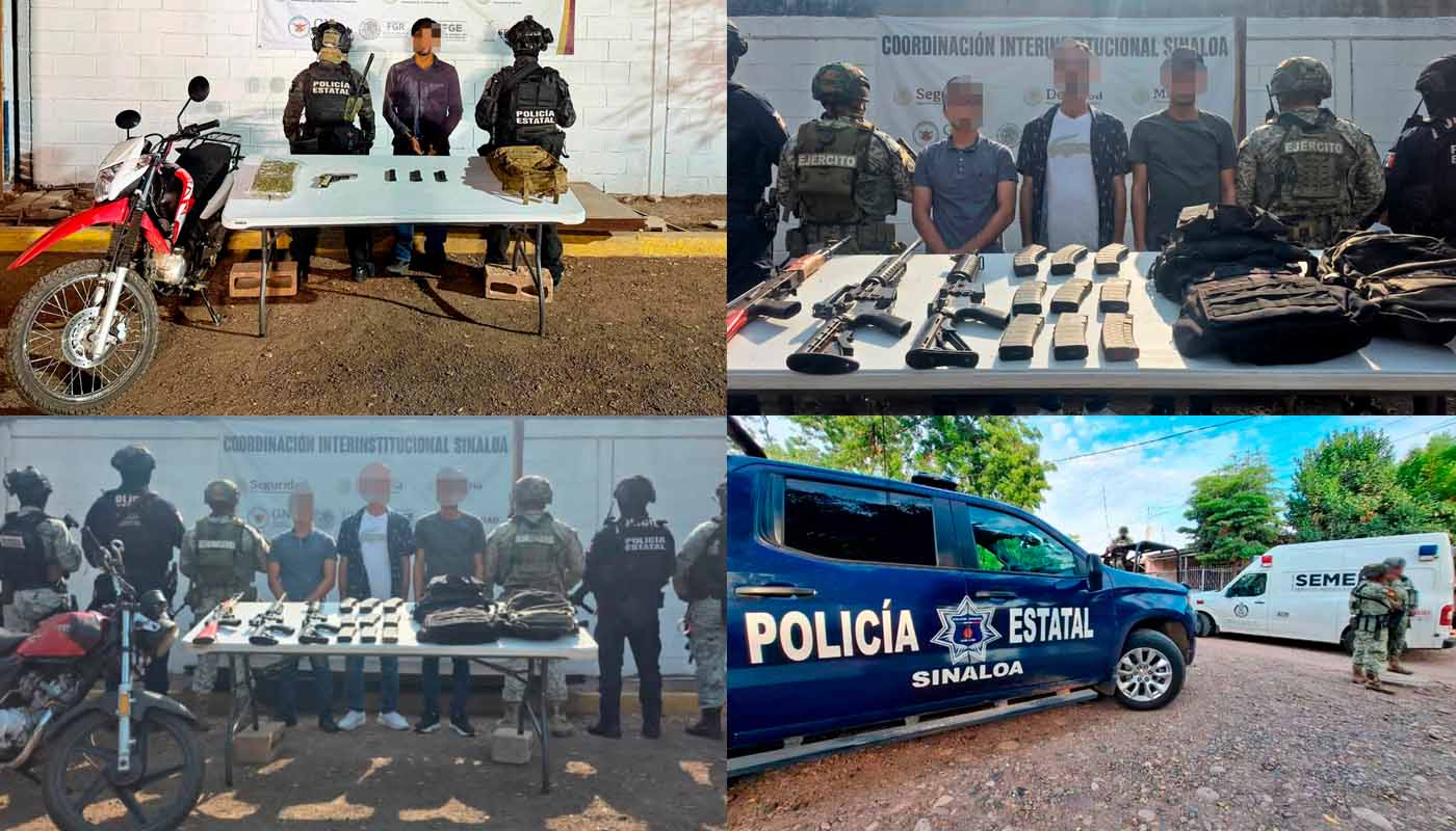 Detenciones, movilizaciones y aseguramientos en Sinaloa el 27 de junio de 2026