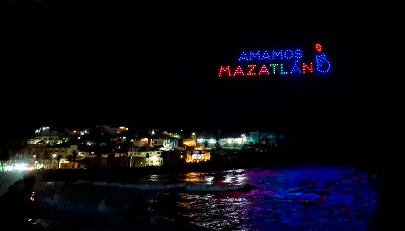 Show de drones en Mazatlán