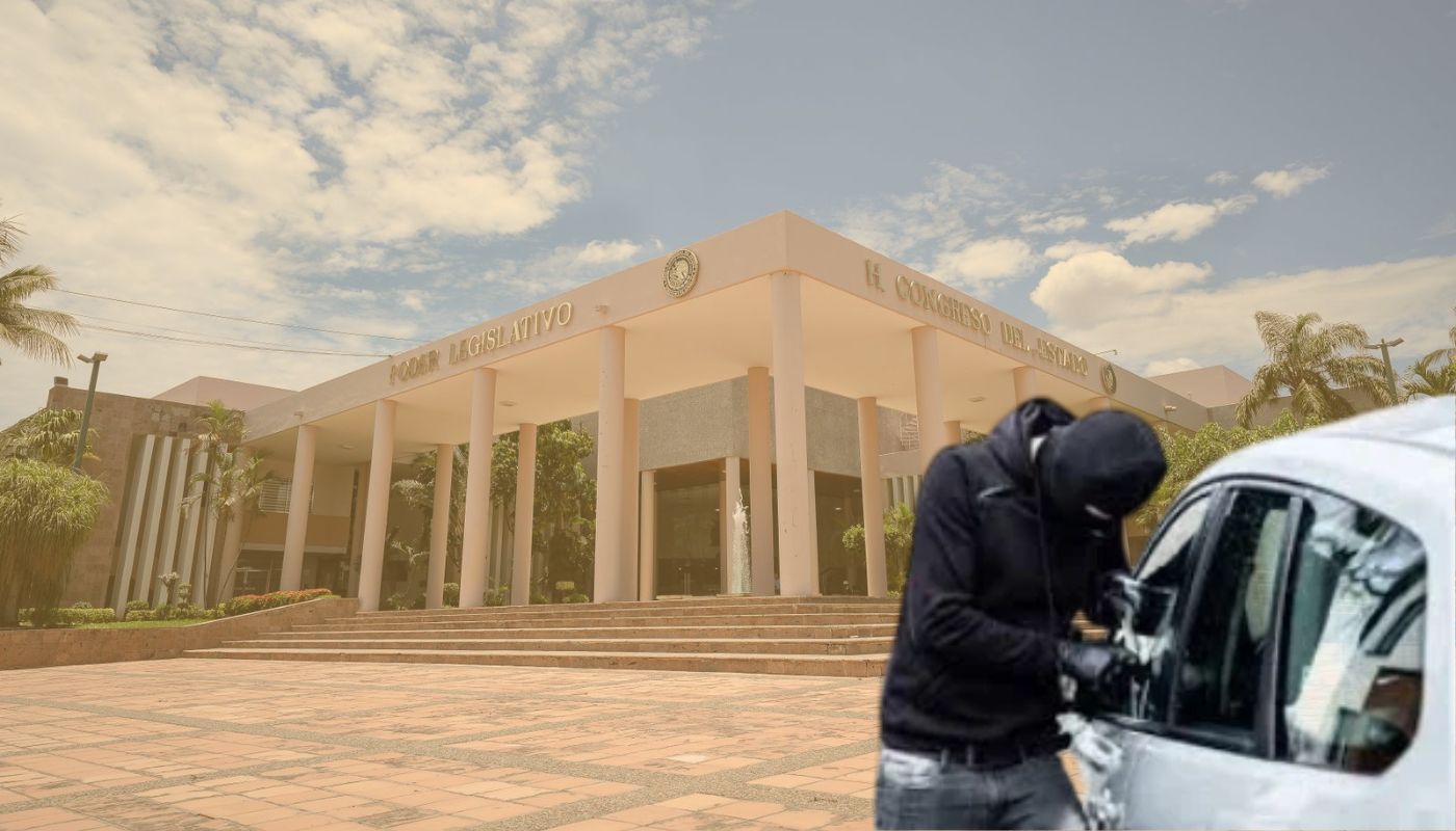Congreso de Sinaloa y robo de vehículo