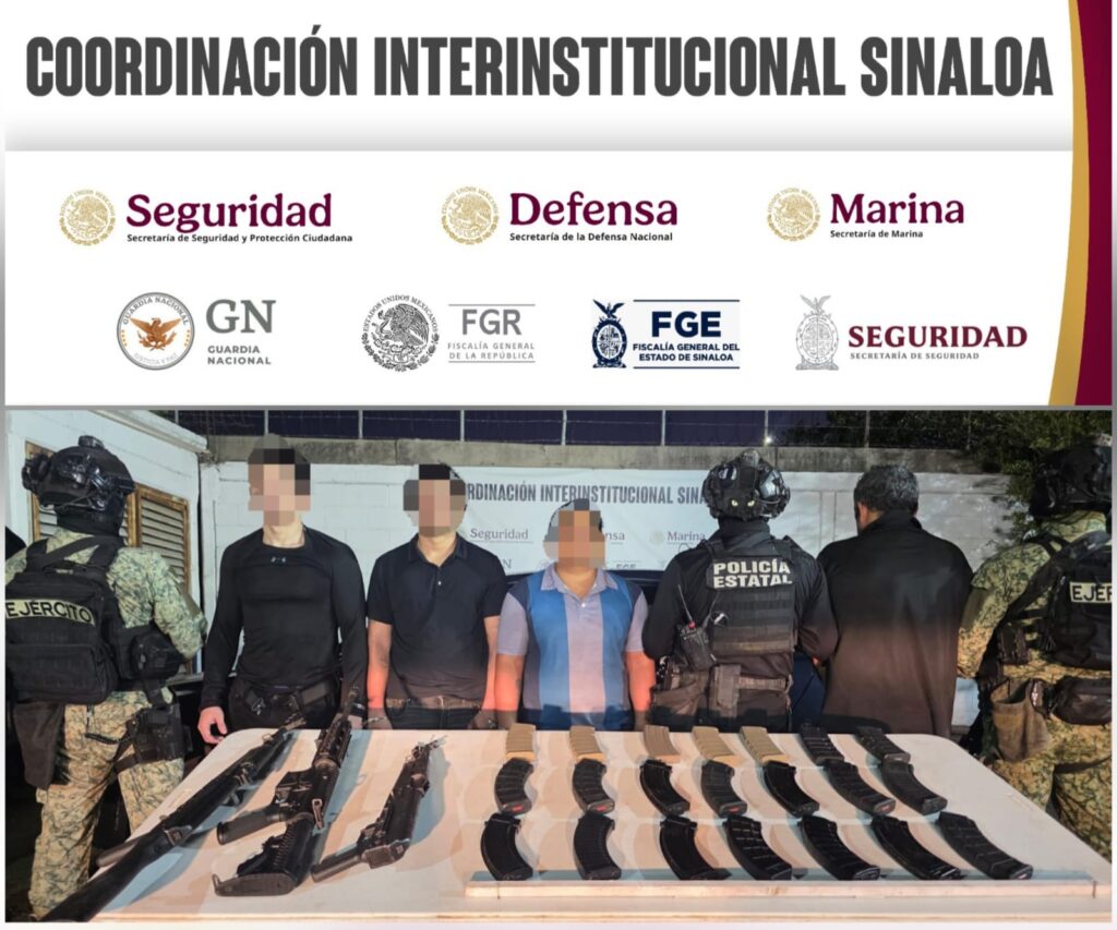 Detenidos y armas aseguradas