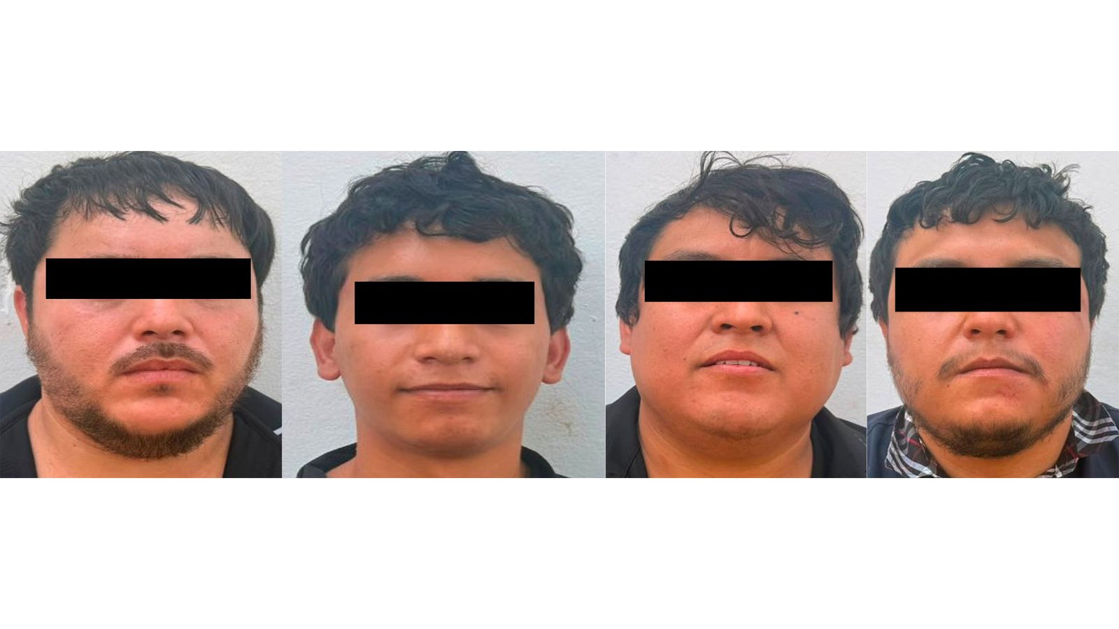 Cuatro personas con el rostro cubierto