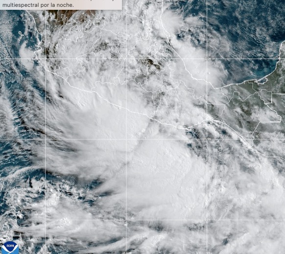 Imagen satelital de un huracán