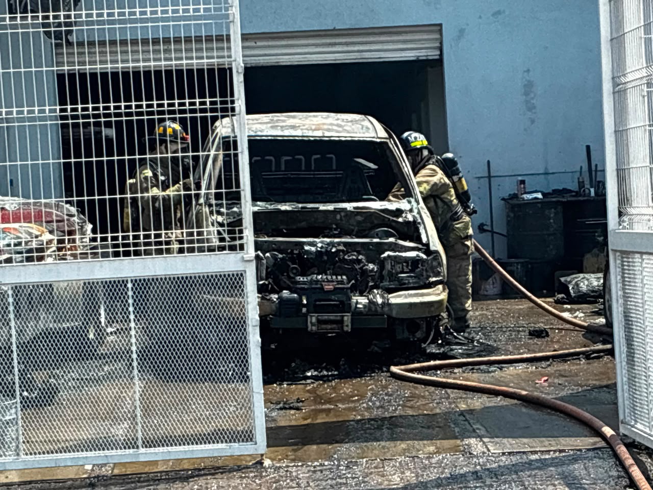 incendio de camioneta