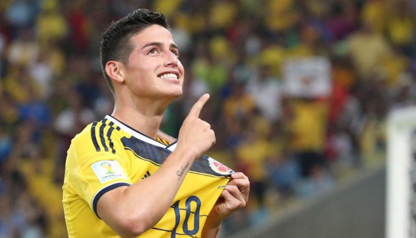 James Rodríguez festejando gol