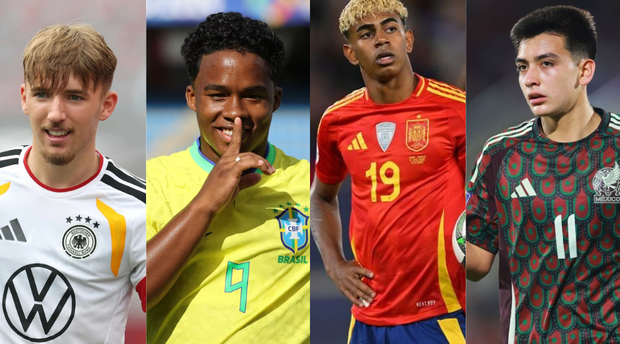 Lennart Karl, Endrick, Lamine Yamal, Gilberto Mora 