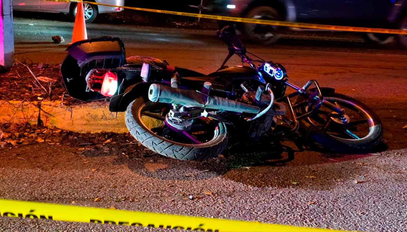 Motocicleta involucrada en un accidente en Sinaloa