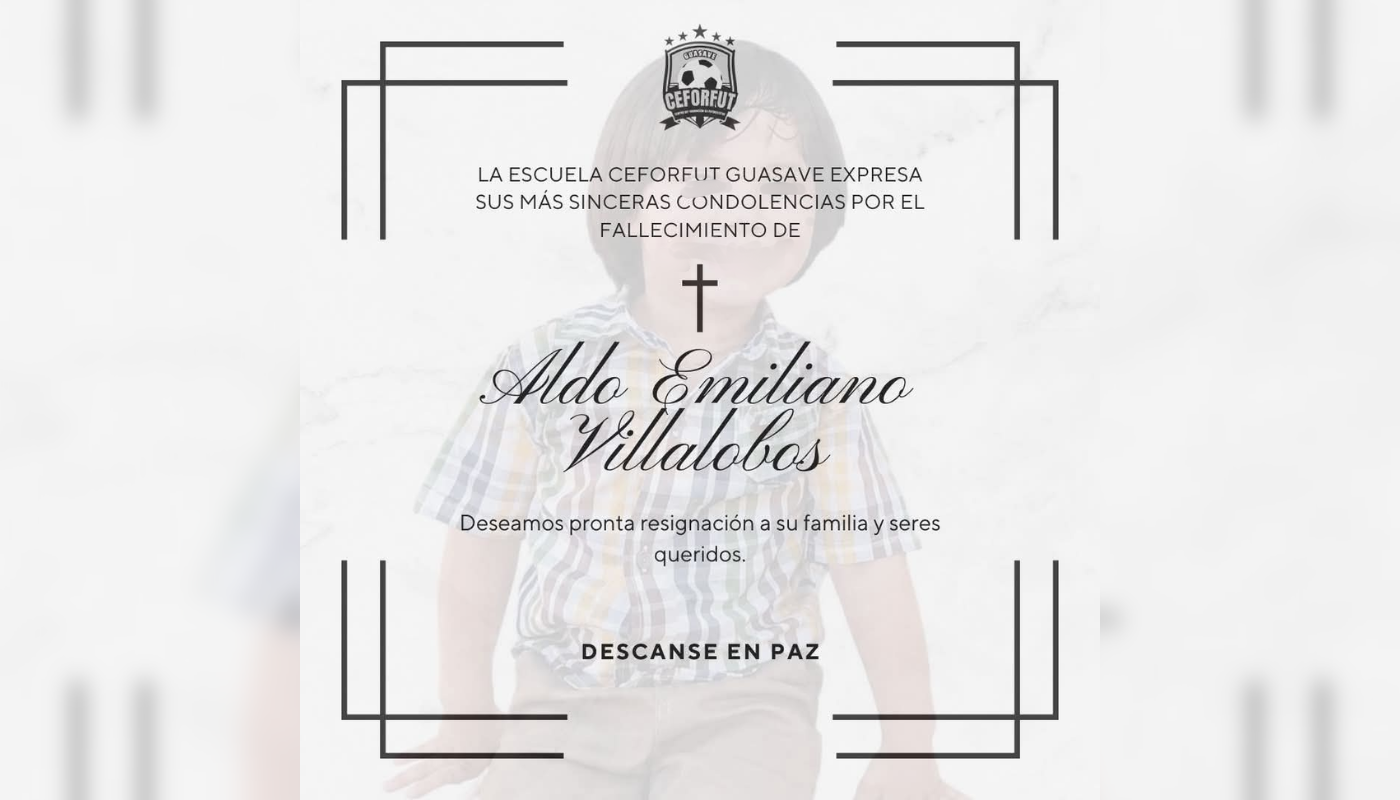 Esquela emitida por Ceforfut Guasave.