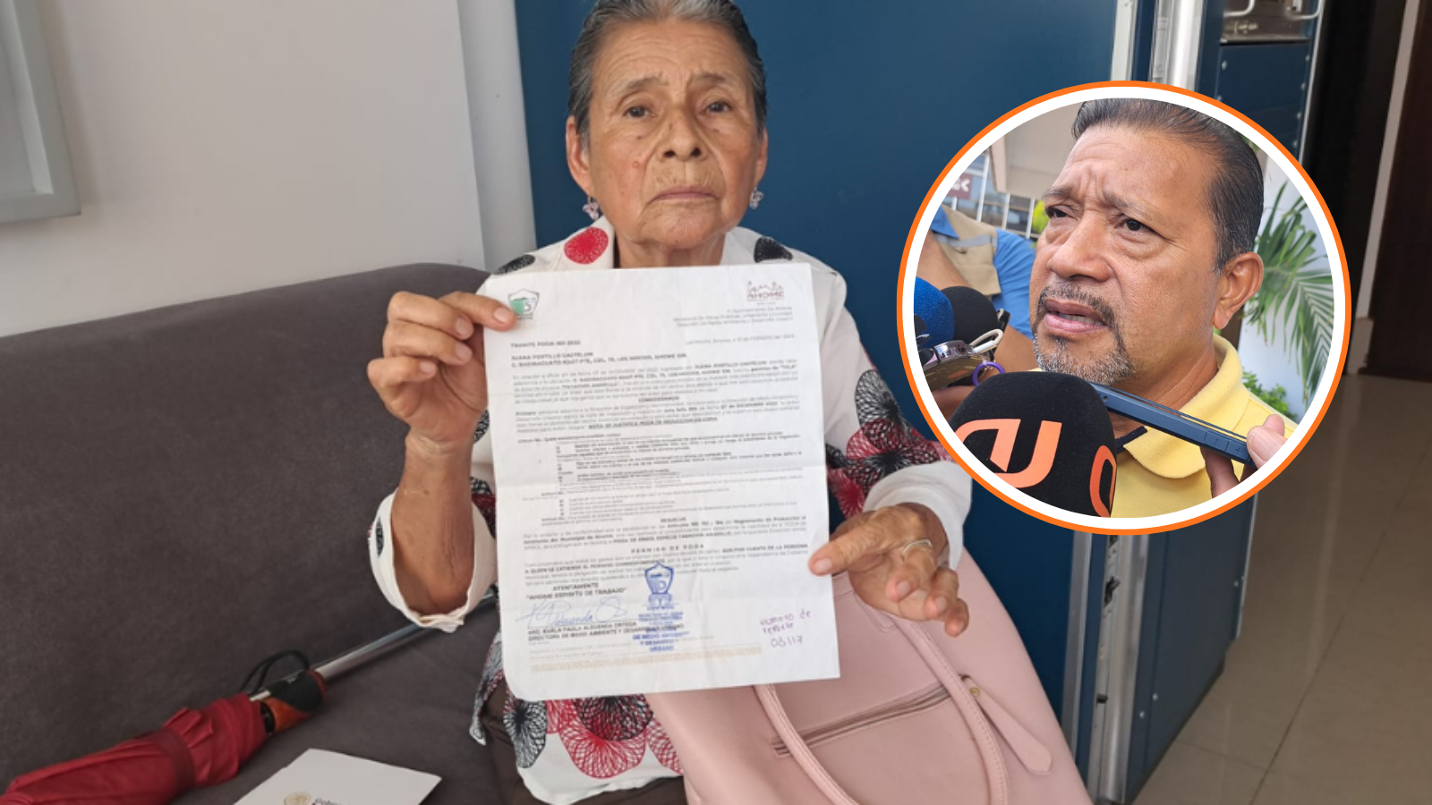 Protección Civil ayudará a doña Juana a podar árbol que amenaza su vivienda