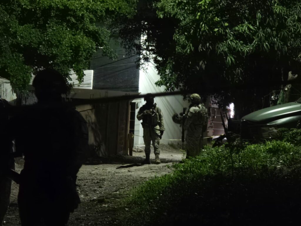 Zona acordonada en donde ocurrió el asesinato.
