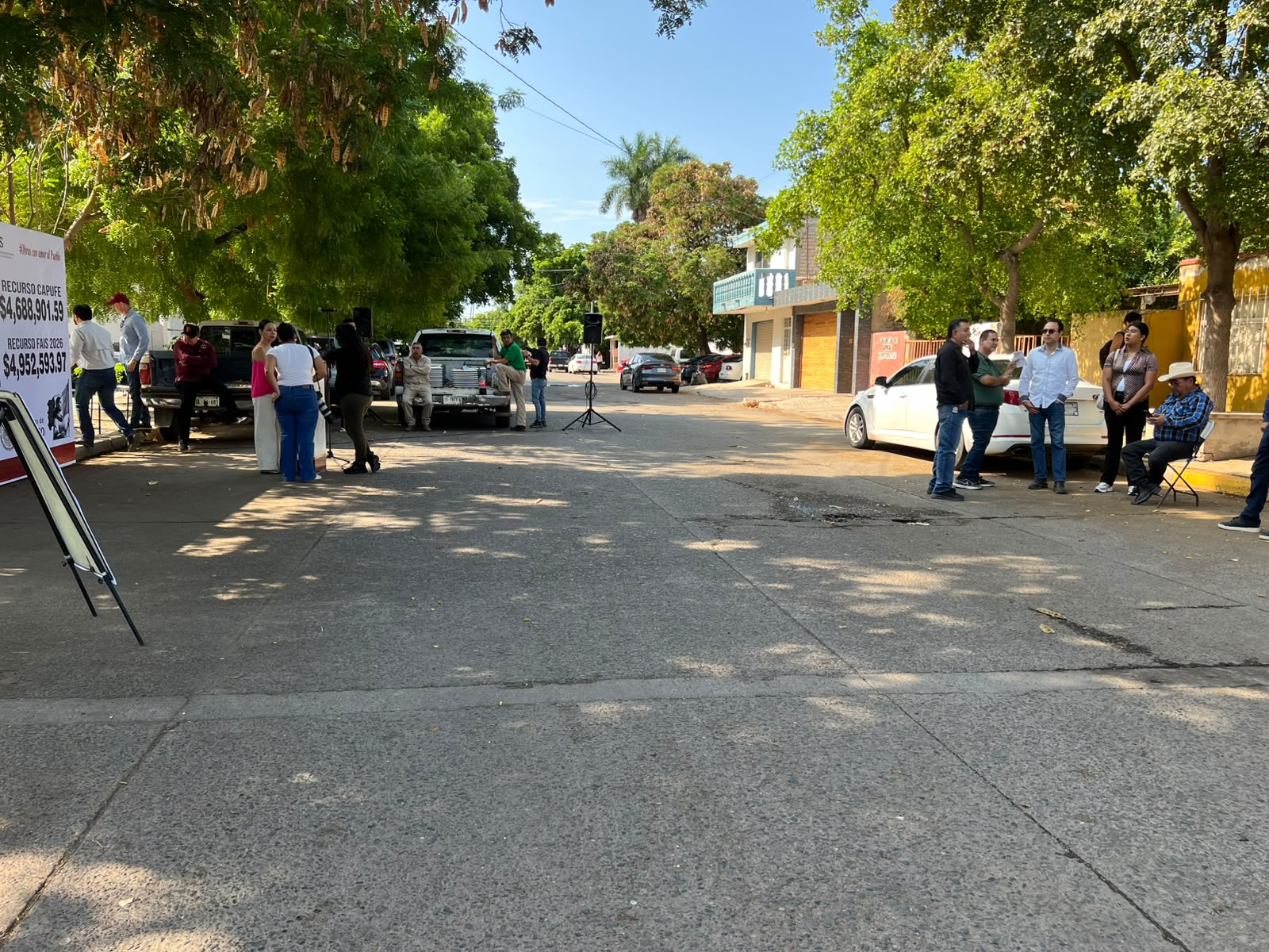 Cierran nueva calle del centro de Guasave por hundimiento