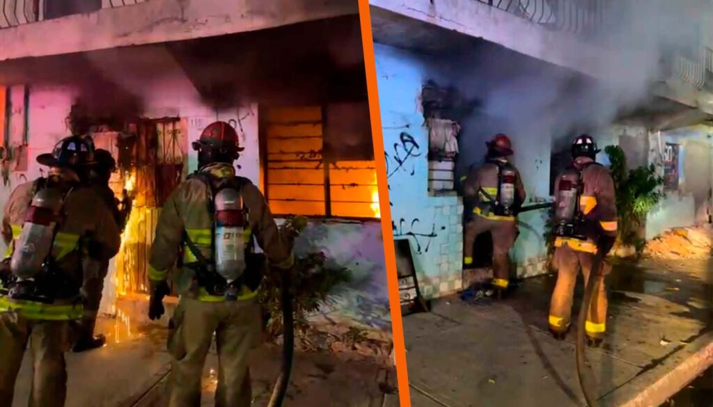 Bomberos apagan incendio en casa de Mazatlán