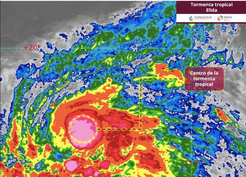 Centro de una tormenta vista desde un satélite