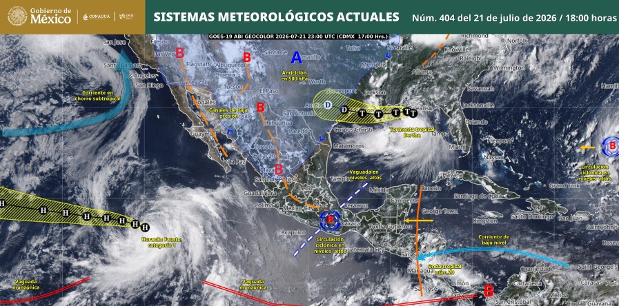 Clima nocturno: pronostican lluvias en al menos 10 estados del país durante las próximas horas