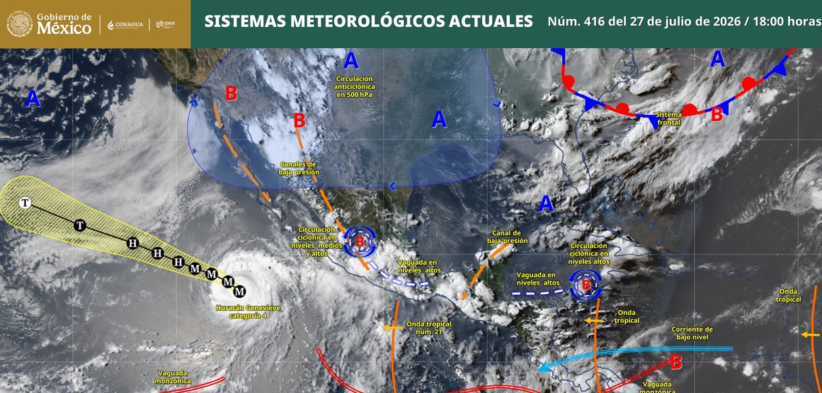 Lluvias intensas afectarán varios estados: consulta el pronóstico para esta noche de lunes