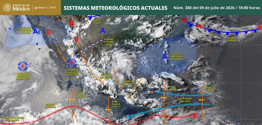 ¿Cuáles serán las condiciones del clima para la noche de este jueves 9 de julio? Checa el pronóstico
