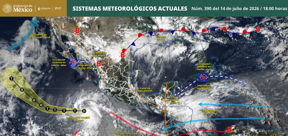 SMN pronostica lluvias para la noche de este martes: ¿Cuáles serán los estados más afectados?
