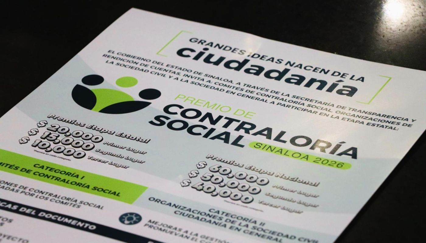 Banner de una convocatoria Contraloría Social Sinaloa 2026
