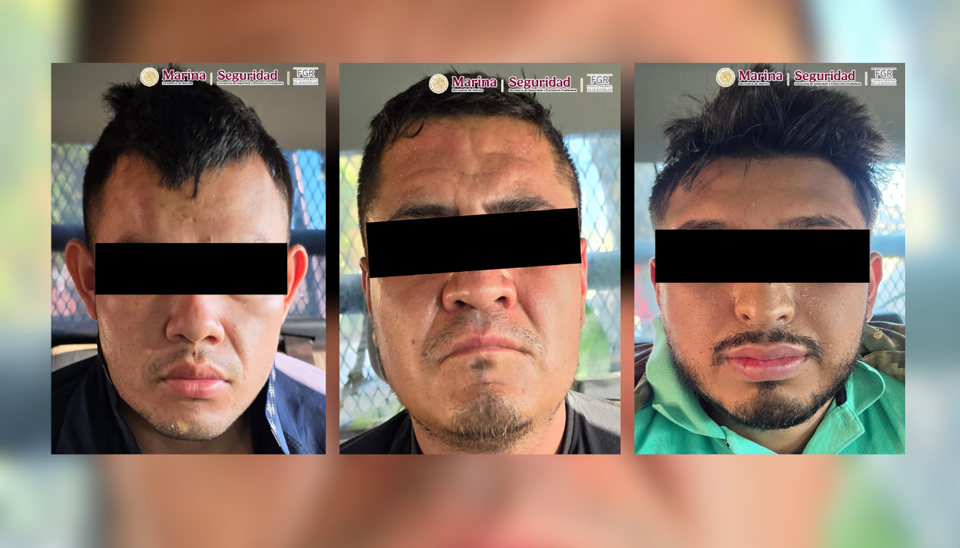 Fotografías de los tres hombres detenidos en Rosario.