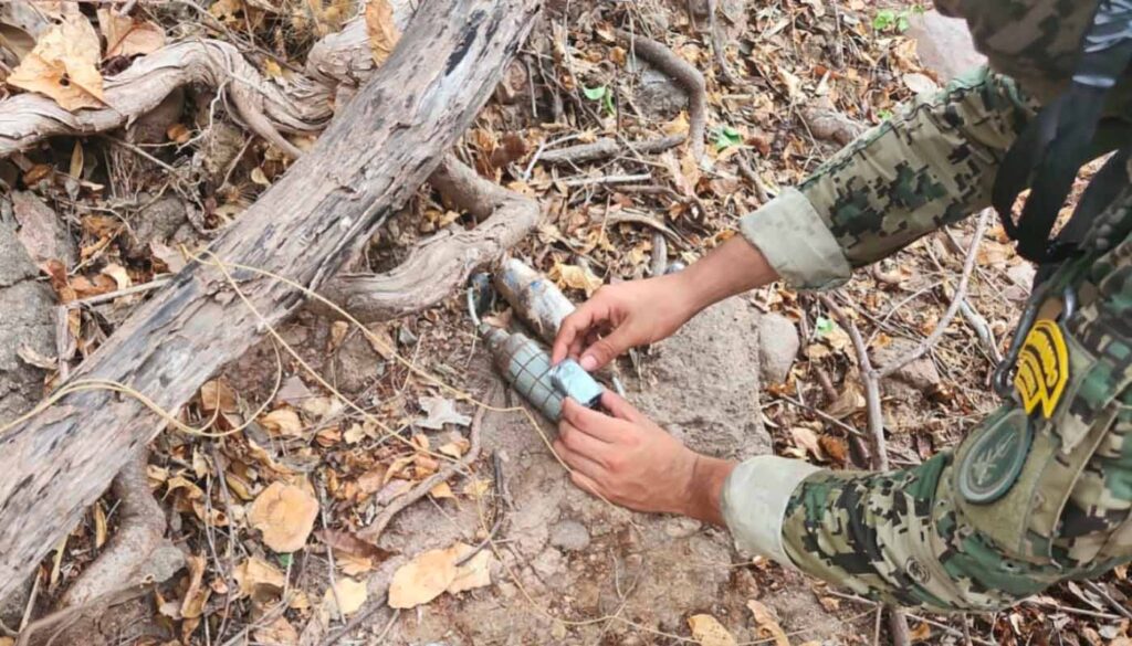 Explosivos improvisados localizados en Mazatlán